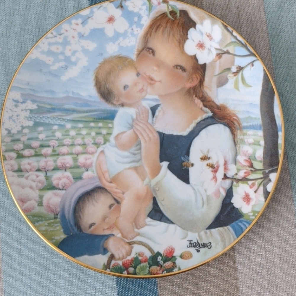 Spring blossoms plate